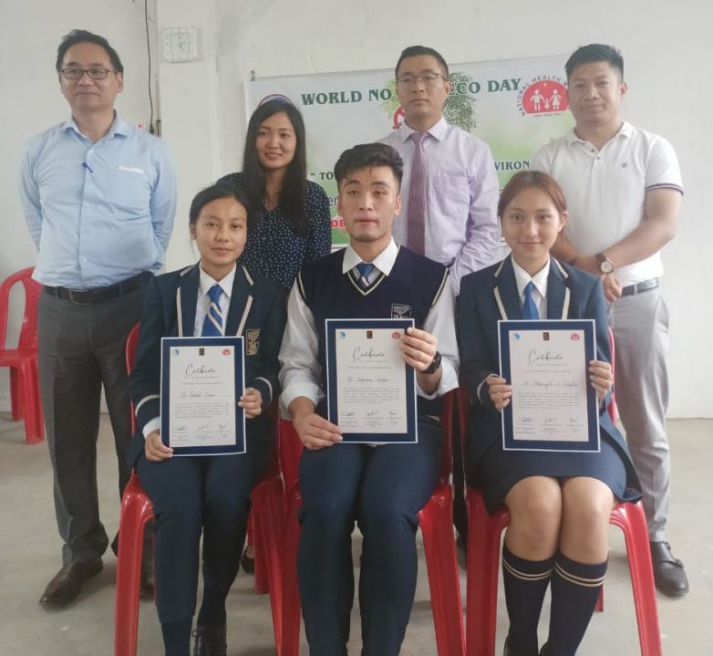 Jubilee Memorial College organized prepared speech competition for students to mark the World No Tobacco Day on May 30. (Morung Photo)